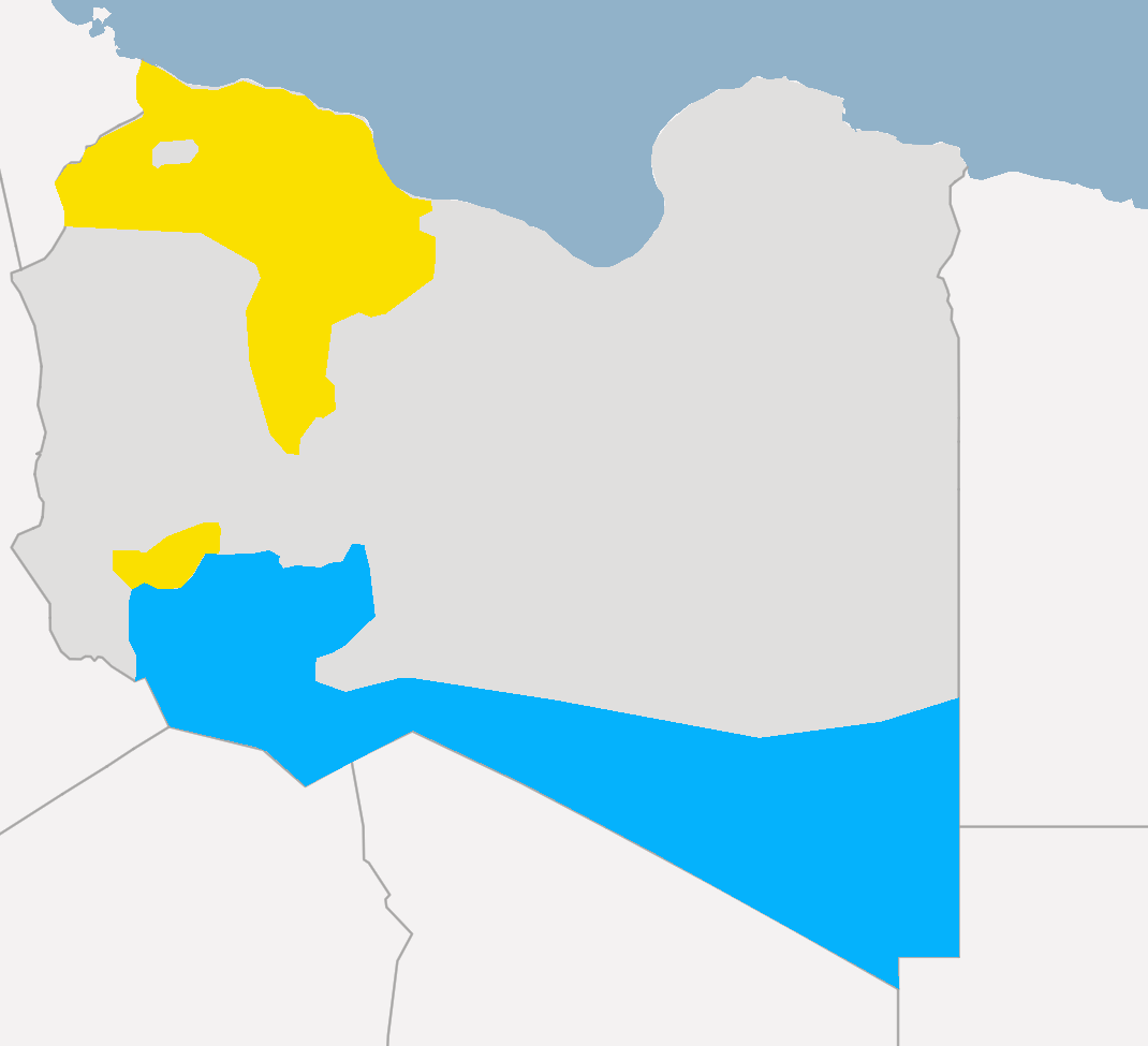 Libya - areas of military control